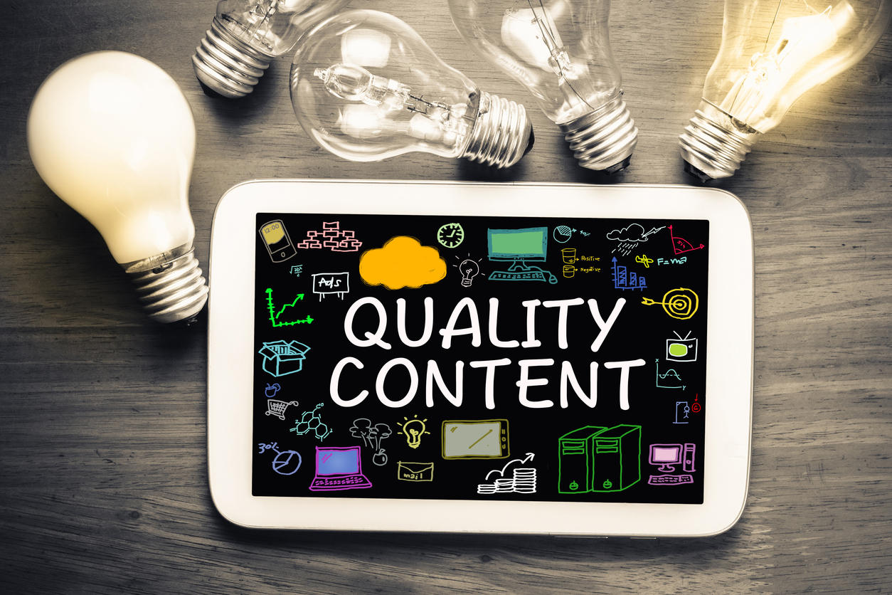 good quality content on a social media platform concept